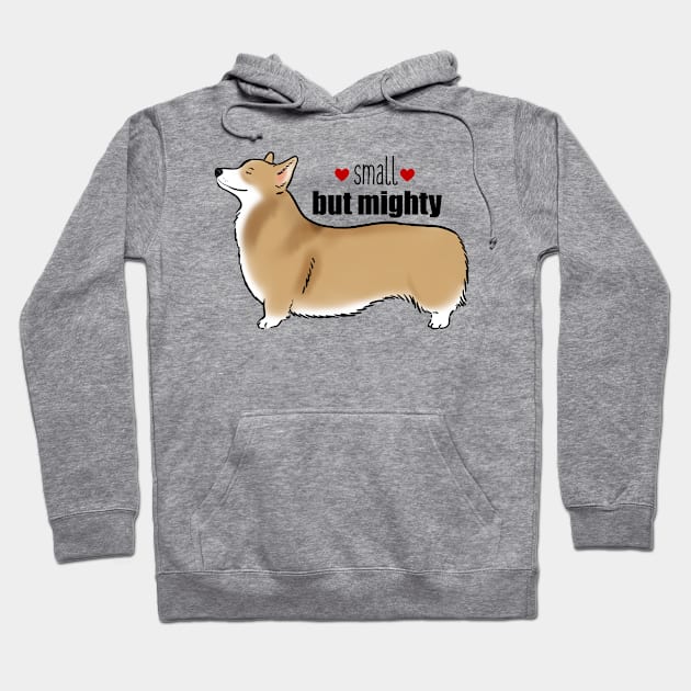 Red Corgi, Small but Mighty Hoodie by sockdogs